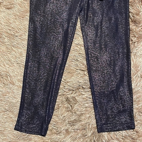 Jennifer Lopez Leopard Print Purple Hi Rise Straight Leg Sheer Pants Small - Picture 3 of 12